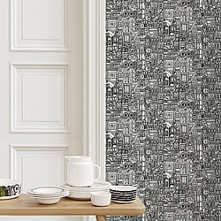 Galerie Wallcoverings Product Code: 23300 - Marimekko 5 Wallpaper Collection Galerie Wallcoverings Product Code 23300 - Marimekko 5 Wallpaper Collection - Black White Colours - Marimekko Bubi Design