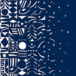 Galerie Wallcoverings Product Code: 23325 - Marimekko 5 Wallpaper Collection Galerie Wallcoverings Product Code 23325 - Marimekko 5 Wallpaper Collection - Navy Blue Colours - Marimekko Yon Varjo Design