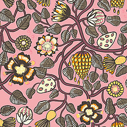 Galerie Wallcoverings Product Code: 23331 - Marimekko 5 Wallpaper Collection Galerie Wallcoverings Product Code 23331 - Marimekko 5 Wallpaper Collection - Pink Mauve Yellow Brown Colours - Marimekko Pieni Tiara Design