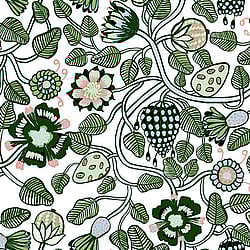 Galerie Wallcoverings Product Code: 23332 - Marimekko 5 Wallpaper Collection Galerie Wallcoverings Product Code 23332 - Marimekko 5 Wallpaper Collection - Green Blue Colours - Marimekko Pieni Tiara Design