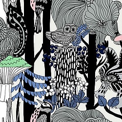 Galerie Wallcoverings Product Code: 23340 - Marimekko 5 Wallpaper Collection Galerie Wallcoverings Product Code 23340 - Marimekko 5 Wallpaper Collection - Grey Black Blue Pink Green Colours - Marimekko Pikkuveljekset Design