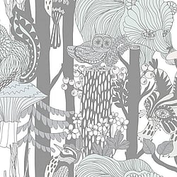 Galerie Wallcoverings Product Code: 23342 - Marimekko 5 Wallpaper Collection Galerie Wallcoverings Product Code 23342 - Marimekko 5 Wallpaper Collection - White Grey Pink Blue Colours - Marimekko Pikkuveljekset Design