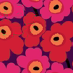 Galerie Wallcoverings Product Code: 23350 - Marimekko 5 Wallpaper Collection Galerie Wallcoverings Product Code 23350 - Marimekko 5 Wallpaper Collection - Red Pink Black Purple Colours - Marimekko Unikko Design