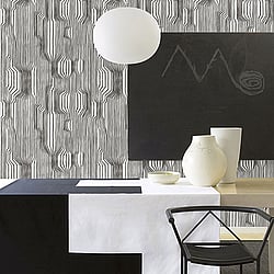 Galerie Wallcoverings Product Code: 23365 - Marimekko 5 Wallpaper Collection Galerie Wallcoverings Product Code 23365 - Marimekko 5 Wallpaper Collection - Black White Colours - Marimekko Frekvenssi Design