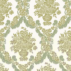 Galerie Wallcoverings Product Code: 23625 - Italian Classics 4 Wallpaper Collection Galerie Wallcoverings Product Code 23625 - Italian Classics 4 Wallpaper Collection - Green Gold Colours - Floral Damask Design