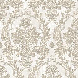 Galerie Wallcoverings Product Code: 25712 - Cottage Chic Wallpaper Collection Galerie Wallcoverings Product Code 25712 - Cottage Chic Wallpaper Collection - Cream Brown Colours - Damasco Platino Design