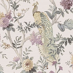 Galerie Wallcoverings Product Code: 25751 - Cottage Chic Wallpaper Collection Galerie Wallcoverings Product Code 25751 - Cottage Chic Wallpaper Collection - Grey Pink Colours - Pavone Platino Design