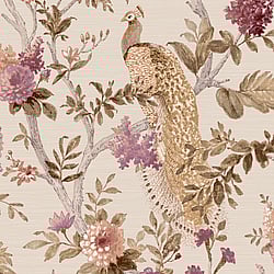 Galerie Wallcoverings Product Code: 25754 - Cottage Chic Wallpaper Collection Galerie Wallcoverings Product Code 25754 - Cottage Chic Wallpaper Collection - Pink Beige Colours - Pavone Platino Design