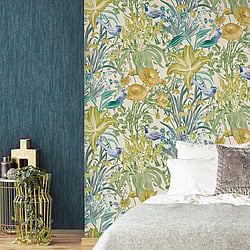 Galerie Wallcoverings Product Code: 26719 - Tropical Wallpaper Collection Galerie Wallcoverings Product Code 26719 - Tropical Wallpaper Collection - Blueberry Colours - Tuvalu Design