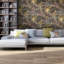 Galerie Wallcoverings Product Code: 26729 - Tropical Wallpaper Collection Galerie Wallcoverings Product Code 26729 - Tropical Wallpaper Collection - Walnut Colours - Moorea Design