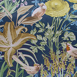 Galerie Wallcoverings Product Code: 26730 - Tropical Wallpaper Collection Galerie Wallcoverings Product Code 26730 - Tropical Wallpaper Collection - Blueberry Colours - Moorea Design