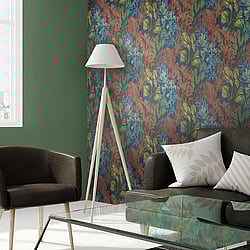 Galerie Wallcoverings Product Code: 26733 - Tropical Wallpaper Collection Galerie Wallcoverings Product Code 26733 - Tropical Wallpaper Collection - Blueberry Colours - Bora Bora Design