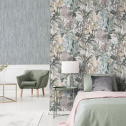Galerie Wallcoverings Product Code: 26735 - Tropical Wallpaper Collection Galerie Wallcoverings Product Code 26735 - Tropical Wallpaper Collection - Mushroom Colours - Bora Bora Design