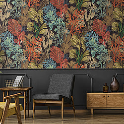 Galerie Wallcoverings Product Code: 26737 - Tropical Wallpaper Collection Galerie Wallcoverings Product Code 26737 - Tropical Wallpaper Collection - Blackberry Colours - Bora Bora Design