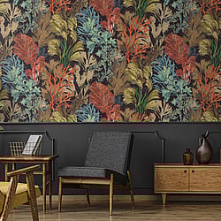 Galerie Wallcoverings Product Code: 26737 - Tropical Wallpaper Collection Galerie Wallcoverings Product Code 26737 - Tropical Wallpaper Collection - Blackberry Colours - Bora Bora Design