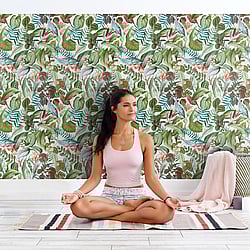 Galerie Wallcoverings Product Code: 26740 - Tropical Wallpaper Collection Galerie Wallcoverings Product Code 26740 - Tropical Wallpaper Collection - Avocado Colours - Kiribati Design