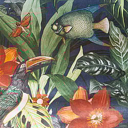 Galerie Wallcoverings Product Code: 26743 - Tropical Wallpaper Collection Galerie Wallcoverings Product Code 26743 - Tropical Wallpaper Collection - Blueberry Colours - Palau Design