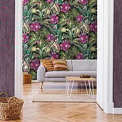 Galerie Wallcoverings Product Code: 26744 - Tropical Wallpaper Collection Galerie Wallcoverings Product Code 26744 - Tropical Wallpaper Collection - Berry Colours - Palau Design