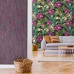 Galerie Wallcoverings Product Code: 26744 - Tropical Wallpaper Collection Galerie Wallcoverings Product Code 26744 - Tropical Wallpaper Collection - Berry Colours - Palau Design