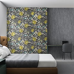 Galerie Wallcoverings Product Code: 26745 - Tropical Wallpaper Collection Galerie Wallcoverings Product Code 26745 - Tropical Wallpaper Collection - Blackberry Colours - Palau Design