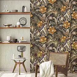 Galerie Wallcoverings Product Code: 26746 - Tropical Wallpaper Collection Galerie Wallcoverings Product Code 26746 - Tropical Wallpaper Collection - Walnut Colours - Palau Design