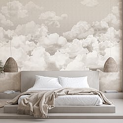 Galerie Wallcoverings Product Code: 26783 - Crafted Wallpaper Collection Galerie Wallcoverings Product Code 26783 - Crafted Wallpaper Collection - Beige White Taupe Colours - Clouds Design