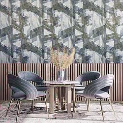 Galerie Wallcoverings Product Code: 26797 - Crafted Wallpaper Collection Galerie Wallcoverings Product Code 26797 - Crafted Wallpaper Collection - Blue Gold White Silver Colours - Glaze Design