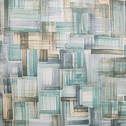 Galerie Wallcoverings Product Code: 26799 - Crafted Wallpaper Collection Galerie Wallcoverings Product Code 26799 - Crafted Wallpaper Collection - Green Cream Bronze Blue Colours - Brush Design