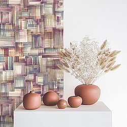 Galerie Wallcoverings Product Code: 26802 - Crafted Wallpaper Collection Galerie Wallcoverings Product Code 26802 - Crafted Wallpaper Collection - Pink Blue Gold Bronze Green White Colours - Brush Design