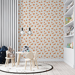 Galerie Wallcoverings Product Code: 26839 - Great Kids Wallpaper Collection Galerie Wallcoverings Product Code 26839 - Great Kids Wallpaper Collection - Friendly Foxes Design