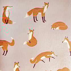 Galerie Wallcoverings Product Code: 26840 - Great Kids Wallpaper Collection Galerie Wallcoverings Product Code 26840 - Great Kids Wallpaper Collection - Friendly Foxes Design