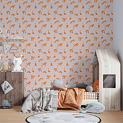 Galerie Wallcoverings Product Code: 26840 - Great Kids Wallpaper Collection Galerie Wallcoverings Product Code 26840 - Great Kids Wallpaper Collection - Friendly Foxes Design