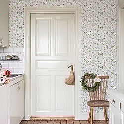 Galerie Wallcoverings Product Code: 27010 - Morgongava Wallpaper Collection Galerie Wallcoverings Product Code 27010 - Morgongava Wallpaper Collection - Green Red Purple Colours - Julia Design