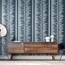 Galerie Wallcoverings Product Code: 30018 - Slow Living Wallpaper Collection Galerie Wallcoverings Product Code 30018 - Slow Living Wallpaper Collection - Blue Silver Colours - Passion Night Blue Design