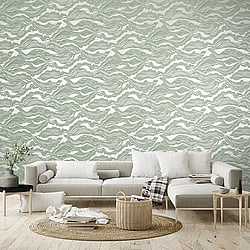 Galerie Wallcoverings Product Code: 30027 - Slow Living Wallpaper Collection Galerie Wallcoverings Product Code 30027 - Slow Living Wallpaper Collection - Wasabi Green Colours - Reflection Wasabi Green Design