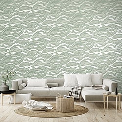 Galerie Wallcoverings Product Code: 30027 - Slow Living Wallpaper Collection Galerie Wallcoverings Product Code 30027 - Slow Living Wallpaper Collection - Wasabi Green Colours - Reflection Wasabi Green Design