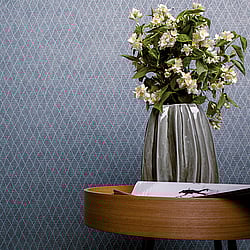 Galerie Wallcoverings Product Code: 30813 - Montego Wallpaper Collection Galerie Wallcoverings Product Code 30813 - Montego Wallpaper Collection - Blue Colours - Textured Diamond Print Design