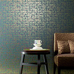 Galerie Wallcoverings Product Code: 30827 - Montego Wallpaper Collection Galerie Wallcoverings Product Code 30827 - Montego Wallpaper Collection - Turquoise Gold Colours - Distressed Metallic Texture Design