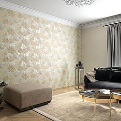 Galerie Wallcoverings Product Code: 31602 - Avalon Wallpaper Collection Galerie Wallcoverings Product Code 31602 - Avalon Wallpaper Collection - Beige Colours - Tropical Leaves Design