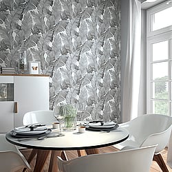 Galerie Wallcoverings Product Code: 31624 - The New Design Book Wallpaper Collection Galerie Wallcoverings Product Code 31624 - The New Design Book Wallpaper Collection - black silver Colours - Floral Design