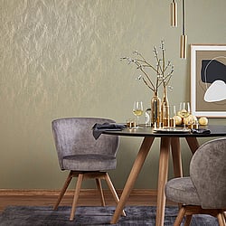 Galerie Wallcoverings Product Code: 31834 - Imagine Wallpaper Collection Galerie Wallcoverings Product Code 31834 - Imagine Wallpaper Collection - Green Gold Colours - Metallic Strata Design
