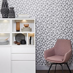 Galerie Wallcoverings Product Code: 31843 - Imagine Wallpaper Collection Galerie Wallcoverings Product Code 31843 - Imagine Wallpaper Collection - Beige Black Colours - Contemporary Fan Motif Design