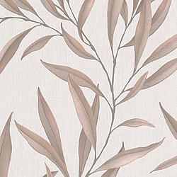 Galerie Wallcoverings Product Code: 32203 - Avalon Wallpaper Collection Galerie Wallcoverings Product Code 32203 - Avalon Wallpaper Collection - Off White Copper Colours - Large Leaf Trail Design