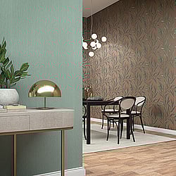 Galerie Wallcoverings Product Code: 32205 - Avalon Wallpaper Collection Galerie Wallcoverings Product Code 32205 - Avalon Wallpaper Collection - Green Brown Colours - Large Leaf Trail Design