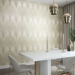 Galerie Wallcoverings Product Code: 32255 - Avalon Wallpaper Collection Galerie Wallcoverings Product Code 32255 - Avalon Wallpaper Collection - Muted Gold Colours - Art Deco Design