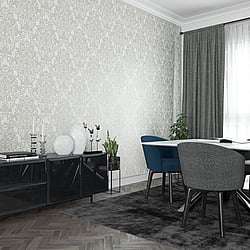 Galerie Wallcoverings Product Code: 32602 - City Glam Wallpaper Collection Galerie Wallcoverings Product Code 32602 - City Glam Wallpaper Collection - Grey White Colours - Floral Damask Design