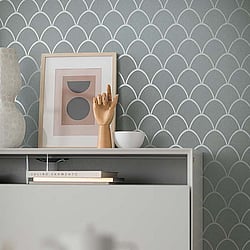Galerie Wallcoverings Product Code: 32718 - City Glam Wallpaper Collection Galerie Wallcoverings Product Code 32718 - City Glam Wallpaper Collection - Green Grey Colours - Arch Design