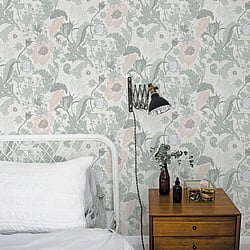 Galerie Wallcoverings Product Code: 33000 - Apelviken Wallpaper Collection Galerie Wallcoverings Product Code 33000 - Apelviken Wallpaper Collection - White Lightgreen Colours - Anemone Design