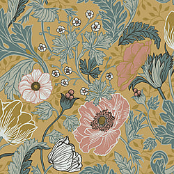 Galerie Wallcoverings Product Code: 33002 - Apelviken Wallpaper Collection Galerie Wallcoverings Product Code 33002 - Apelviken Wallpaper Collection - Pink Yellow Blue Colours - Anemone Design