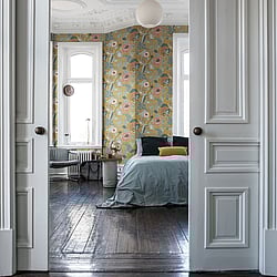 Galerie Wallcoverings Product Code: 33002 - Apelviken Wallpaper Collection Galerie Wallcoverings Product Code 33002 - Apelviken Wallpaper Collection - Pink Yellow Blue Colours - Anemone Design